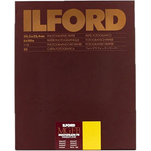 Ilford Warmtone Multigrade FB Semi-Matt Photographic Paper (8x10 Inches, 100 Sheets)