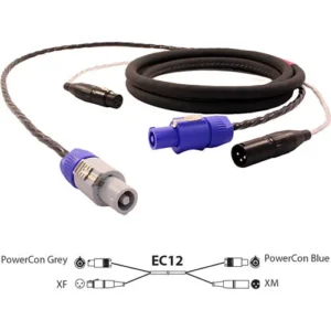 Pro Co Sound EC12 Siamese Twin AC and Audio Combo Cable, 75 Feet