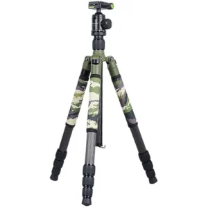 XILETU T284C+FB-1 Arca-Type Ball Head Carbon Fiber Camouflage Tripod