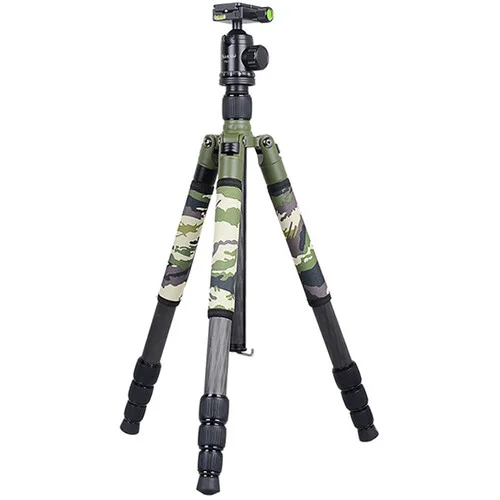 XILETU T284C+FB-1 Arca-Type Ball Head Carbon Fiber Camouflage Tripod