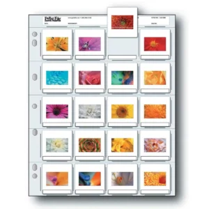 Archival Storage Page for Slide Printing and Filing