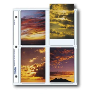 Archival Storage Pages for 8 Photos (3.5 x 5, 500-Pack) - Print File 35-8P