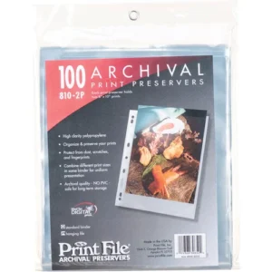 Archival Storage Pages for 8 x 10 Prints  100-Pack (File 810-2P)