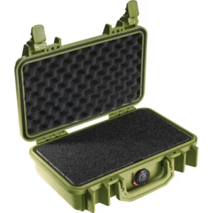 Olive Drab Green Pelican 1170 Protective Case with Foam Insert