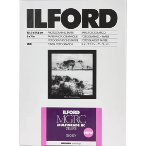 Ilford MULTIGRADE RC Deluxe Glossy Photo Paper (5 x 7 Inches, 100 Sheets)