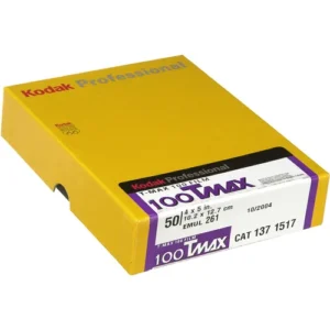 Kodak T-Max 100 B&W Film for Professionals (4x5 Inch, 50 Sheets)