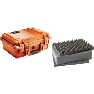 Orange Pelican 1450 Protective Case with Custom Foam Insert