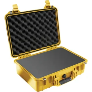 Yellow Pelican 1500 Protective Case with Custom Foam Insert