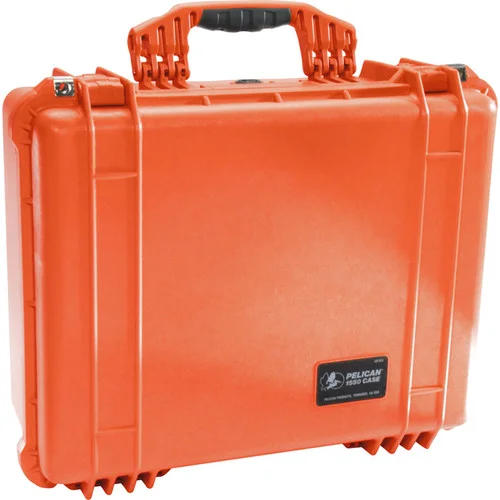 Orange Pelican 1550 Protective Case Featuring Customizable Pluck Foam Interior - Image 2