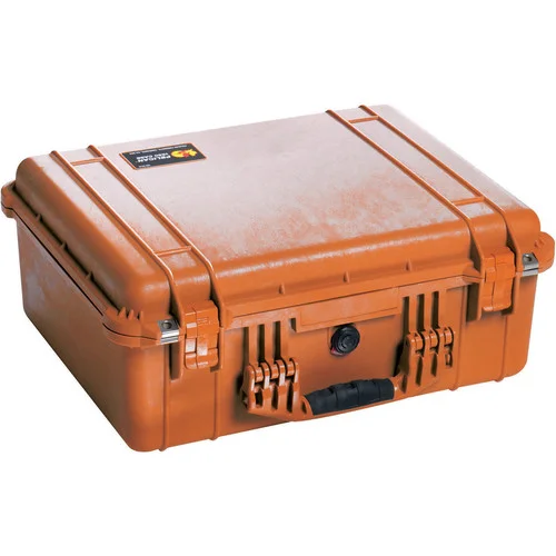Orange Pelican 1550 Protective Case Featuring Customizable Pluck Foam Interior - Image 3