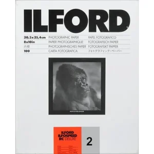 Ilford ILFOSPEED RC DeLuxe Pearl Photo Paper (Grade 2, 8x10 Inches, 100 Sheets, 44M Finish)