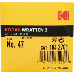 Kodak 75mm #47 Deep Blue Wratten Gel Filter (3x3 Inch)