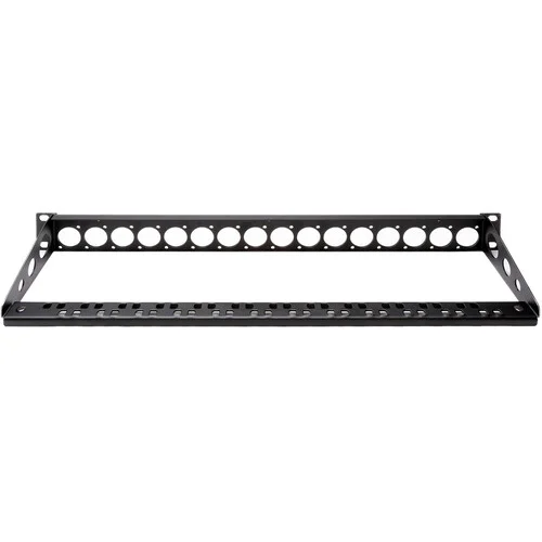 Custom Shop 16-Port 75-Ohm BNC Recessed Feed-Through Patch Panel with Rear Lacing Bar (1 RU) - Image 2