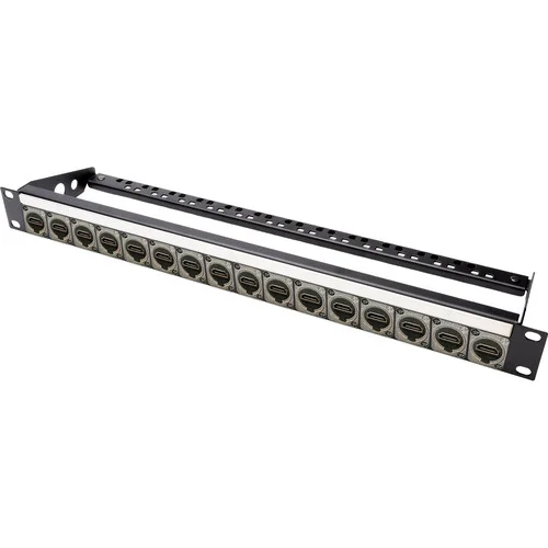 16-Port HDMI 2.0 Feed-Through Patch Panel with Rear Lacing Bar for Custom Shops (1 RU) - Image 3