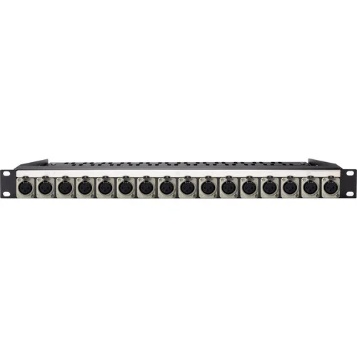 Neutrik NC3FD-L-1 16-Port XLR Female Patch Panel with Rear Lacing Bar for My Custom Shop (1 RU)