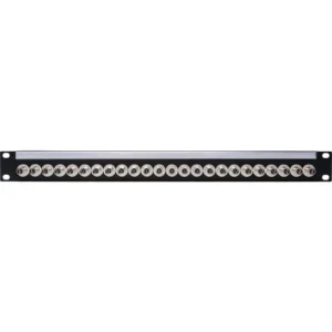 Custom 24-Port 12G-SDI BNC Feed-Through Patch Panel with Lacing Bar