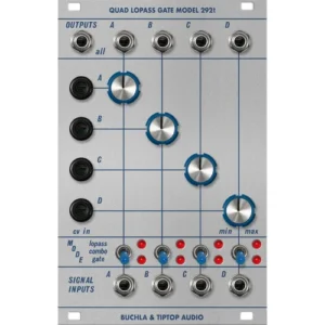 Buchla Model 2921t Quad Low-Pass Gate Eurorack Module (16 HP) by Tiptop