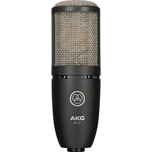 AKG P220 Black Cardioid Condenser Mic with Large Diaphragm - Image 2