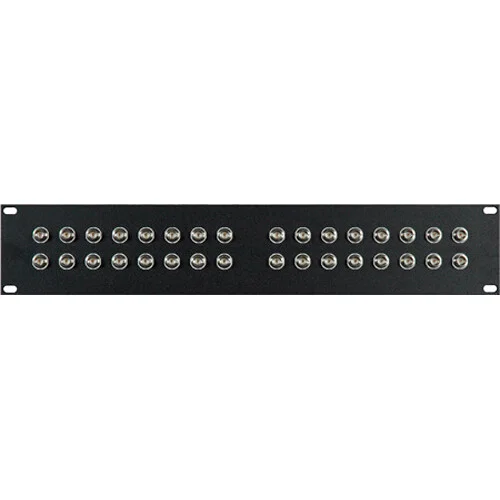 32-Port 12G-SDI BNC Feed-Thru Panel for HD-SDI and SDI (2 RU) by My Custom Shop