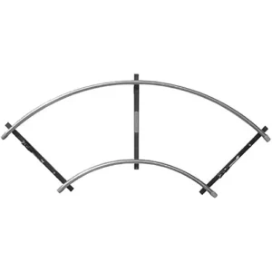 Matthews 90-Degree Curved Stainless Steel Track - Tight Radius, 10-Foot Diameter