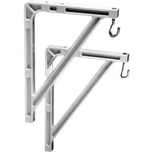 Da-Lite 40957 White Wall Mount Brackets - 14 Extension, Pair (#11)
