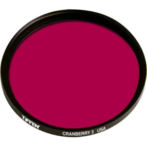 Tiffen 3-Piece 4.5-Inch Round Cranberry Solid Color Filter Set