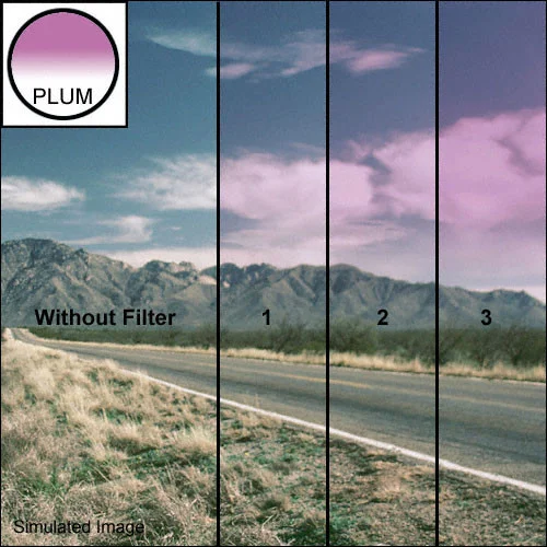 Tiffen 4x4 Inch Plum Soft-Edge Graduated Photography Filter