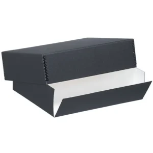 Lineco Archival Drop-Front Storage Box, 16.5 x 20.5 x 3 Inches, Black