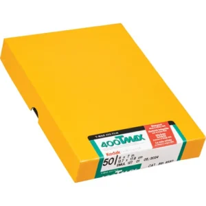 Kodak T-Max 400 Professional Black & White 5x7 Inch Negative Film, 50 Sheets