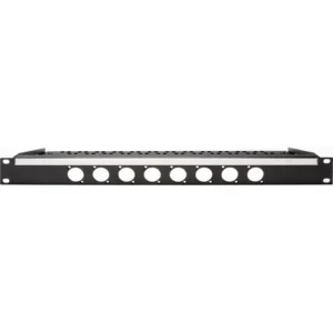 Custom 8-Port Unloaded Rack Panel with Rear Lacing Bar (1 RU) for Your Shop