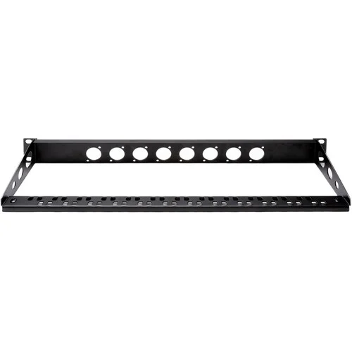 Custom 8-Port 75-Ohm BNC Recessed Feed-Through Patch Panel with Rear Lacing Bar (1 RU) - Image 2