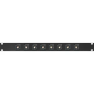 Custom Shop 8-Port 75-Ohm Recessed BNC Feed-Thru Patch Panel (1 RU) by Connectronics