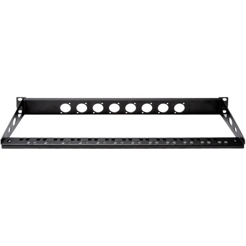 Neutrik NC3MD-L-1 8-Port XLR Male Patch Panel with Rear Lacing Bar for Custom Shop (1 RU) - Image 2