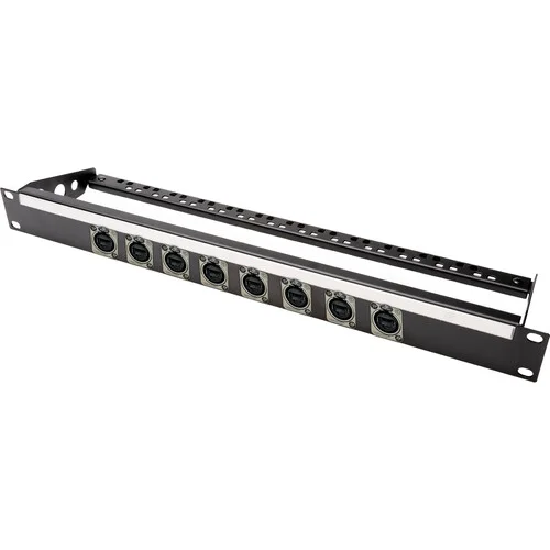 Neutrik NE8FDP 8-Port RJ45 Cat 5e Feed-Through Panel with Rear Lacing Bar (1 RU) for Custom Shop - Image 3