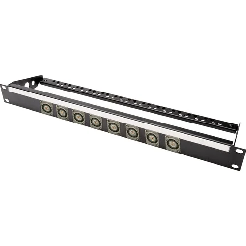 Custom 8-Port 4K/8K 12G-SDI BNC Feed-Through Patch Panel with Rear Lacing Bar (1 RU) - Image 3