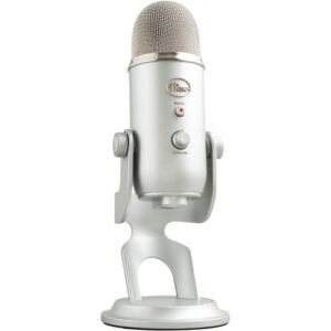 Silver Blue Yeti USB Microphone for Crystal Clear Recording