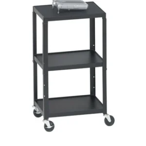 Bretford Mobile AV Cart with 4-Inch Wheels in Black  Adjustable Design