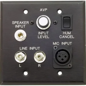 Pro Co Sound AVP-1V - Black Wall Mount Audio Video Interface with Volume Adjustment