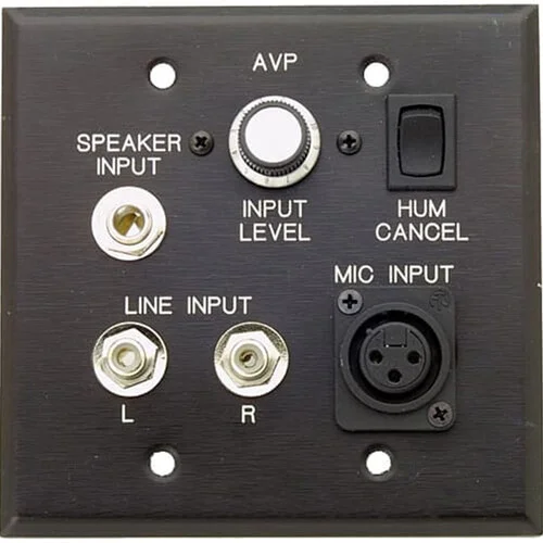 Pro Co Sound AVP-1V - Black Wall Mount Audio Video Interface with Volume Adjustment