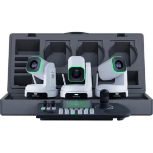 BirdDog X1 PTZ Camera Trio with Keyboard Controller in White  Complete Bundle