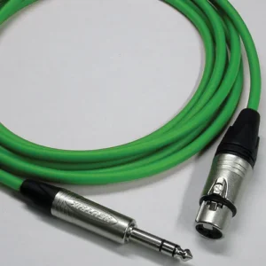 Canare Star Quad 40' Green XLR Female to 1/4 TRS Male 3-Pin Cable