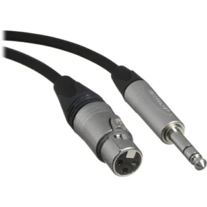 Canare Star Quad 50-Foot XLR Female to 1/4 TRS Male Audio Cable (Black)