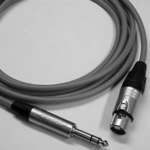 Canare Star Quad 3-Pin XLR Female to 1/4-Inch TRS Male Audio Cable (Gray, 100 Feet)