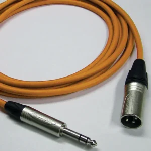 Canare Star Quad 50' Orange XLR Male to 1/4 TRS Male 3-Pin Cable