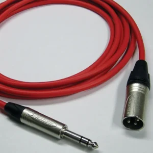 Canare Star Quad 75-Foot XLR Male to 1/4 TRS Male Audio Cable (Red)