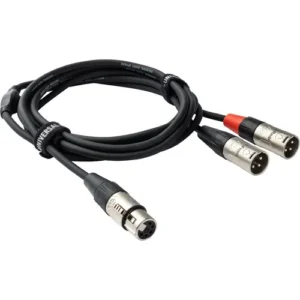 Universal Audio 5-Pin XLR Female to Two 3-Pin XLR Male Splitter Cable (10 Feet, Black)