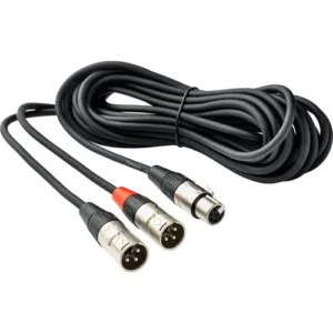 Universal Audio 5-Pin XLR Female to Two 3-Pin XLR Male Splitter Cable (25 Feet, Black)