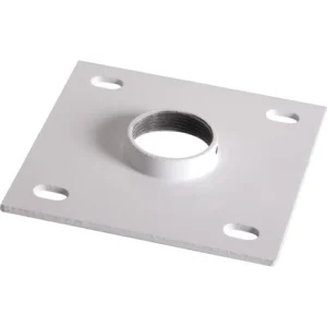 White Chief CMA115W 6x6 Inch Ceiling Mount Plate with 1.5 Inch NPT Opening