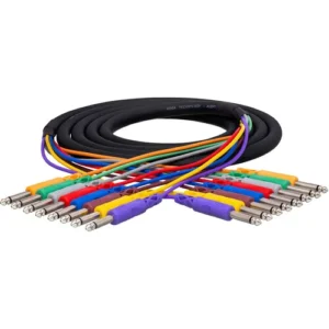 Hosa CPP805 8-Channel 1/4 Phone to 1/4 Phone Patch Cable - 16 Foot (4.9 Meter)