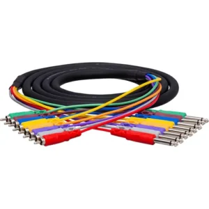 Hosa CPR802 8-Channel 1/4 TRS to RCA Audio Snake Cable - 2 Meter (6.6 Feet)